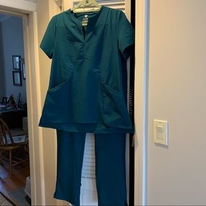 Adar Addition Scrubs Set - Dark Teal - M